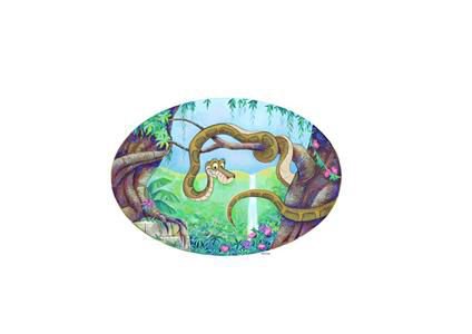 蛇:卡奥。大蟒蛇卡奥出自迪士尼影片《森林王子》,心思缜密而且魅力十足。他讨厌失败,尽管他对丛林里其他生物施用的滑稽催眠术从未成功过。